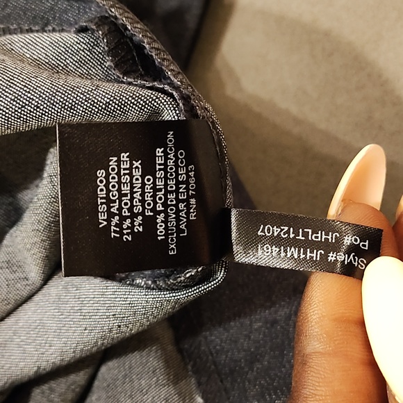 Jessica Howard Cleopatra neck cutout denim dress - Picture 12 of 12